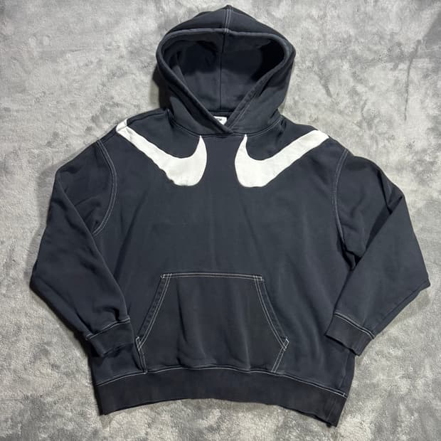 나이키 여성 더블 스우시 후드티