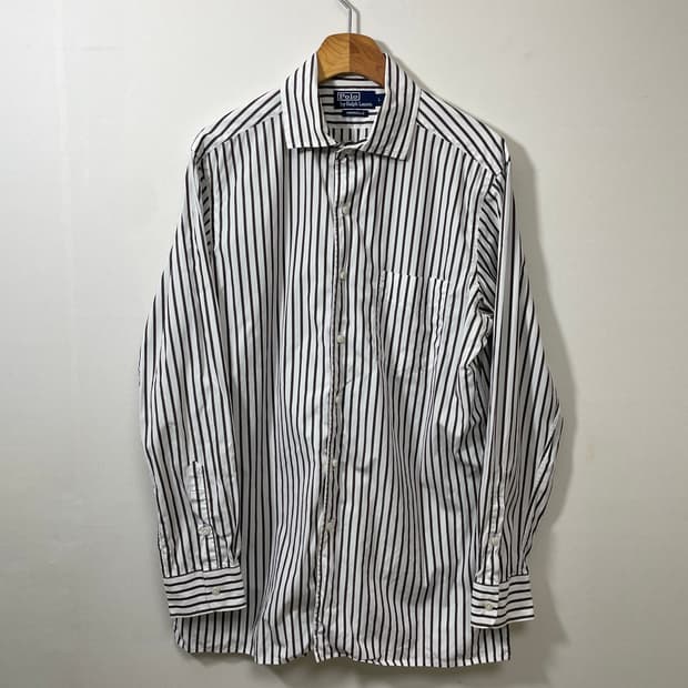 폴로Polo 브라운 스트라이프 셔츠 L - S9