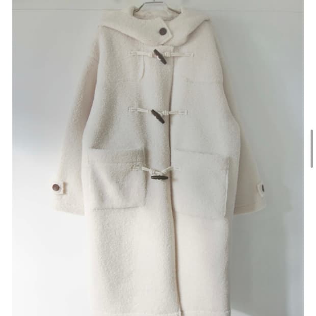 김아홉 뽀글이 떡볶이 코트 - 아이보리