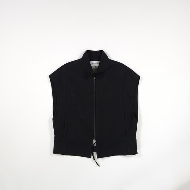 Calvin Klein 블랙 집업 베스트