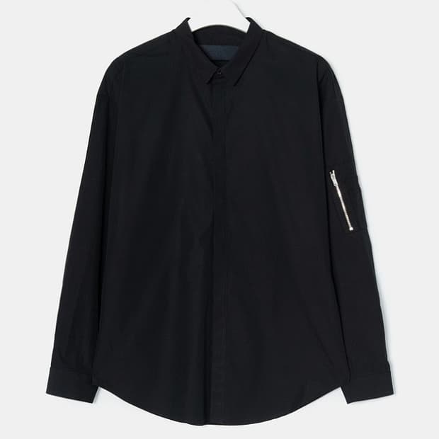 [48] 준지 ma-1 셔츠 - 블랙