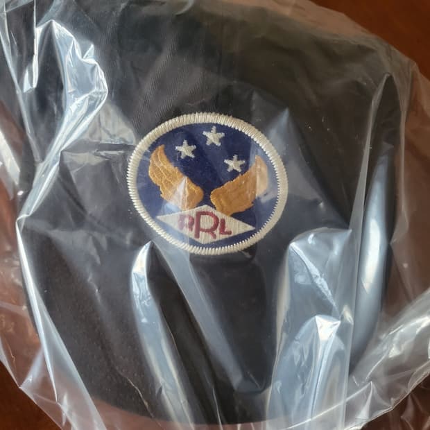 RRL/ 가먼트 다잉 볼캡 블랙 / OS