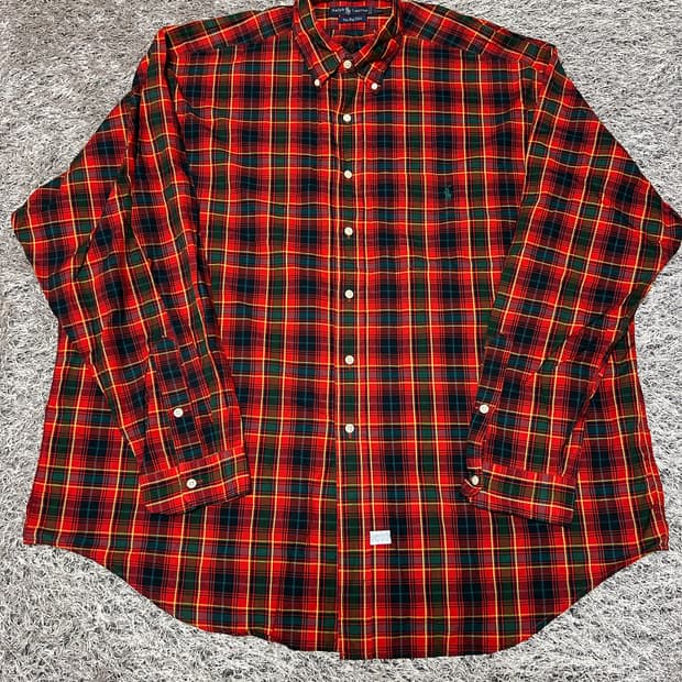 Polo) The Big Shirt 타탄 체크 셔츠 vintage 90s