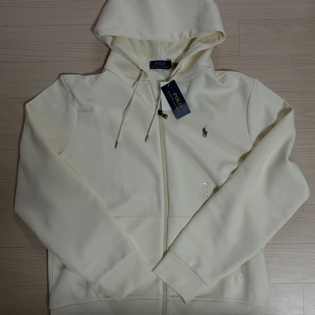폴로 랄프로렌 더블니트 후드집업 크림 새상품