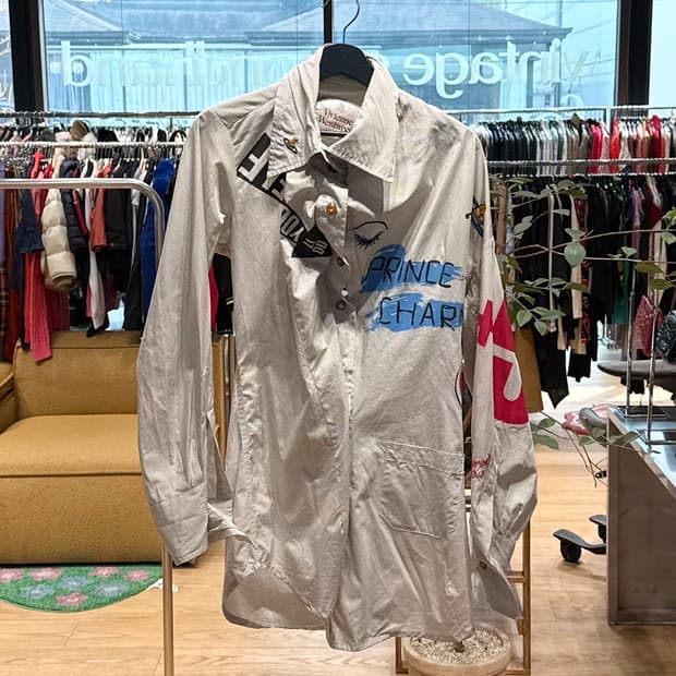 비비안 웨스트우드 그래픽 레터링 셔츠 원피스