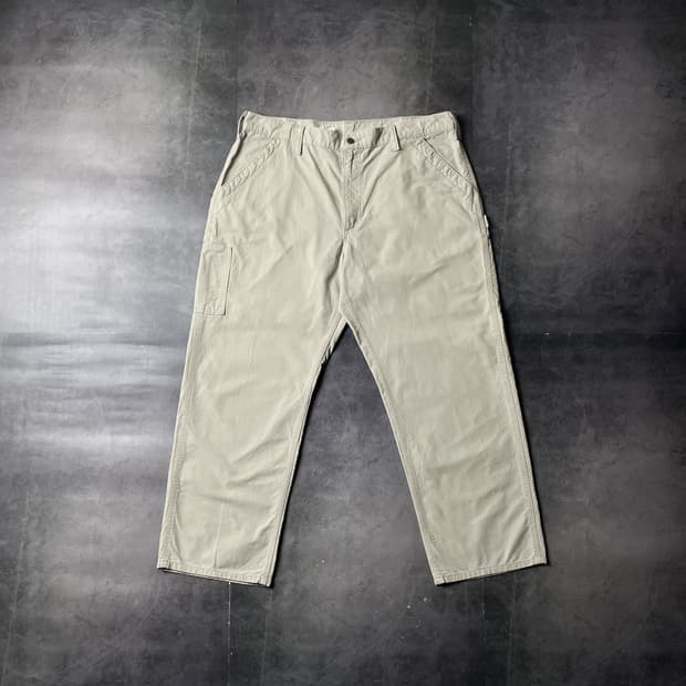 CARHARTT 칼하트 아이보리 싱글니 워크 팬츠 A00819
