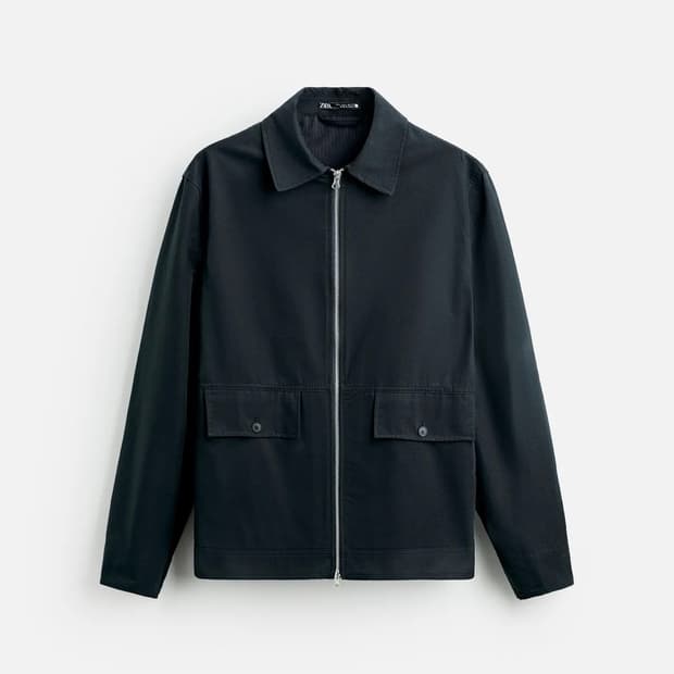 자라 포켓 네이비 자켓 