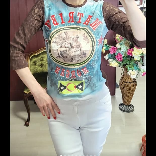 프랑스 수입 모르간 에스닉 티셧