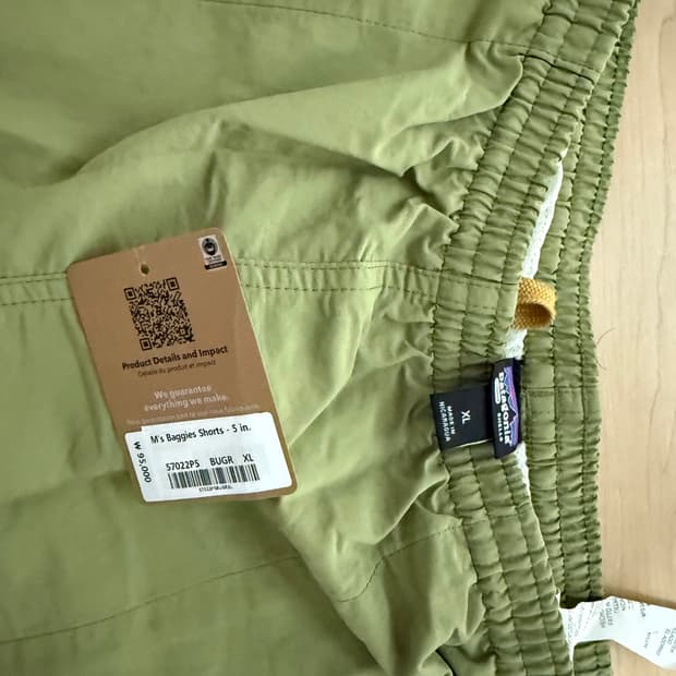 파타코니아 바기스 5인치 쇼츠 버컴그린