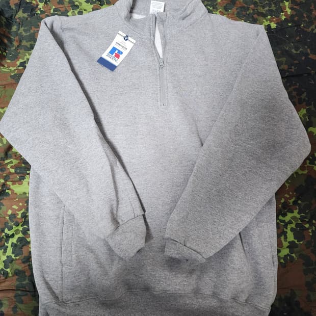 러셀 애슬레틱 그레이 반집업 맨투맨 XL 새상품