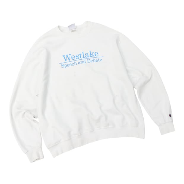 챔피온 빈티지 Westlake 스피치 앤 디베이트 화이트 맨투맨 (XL)