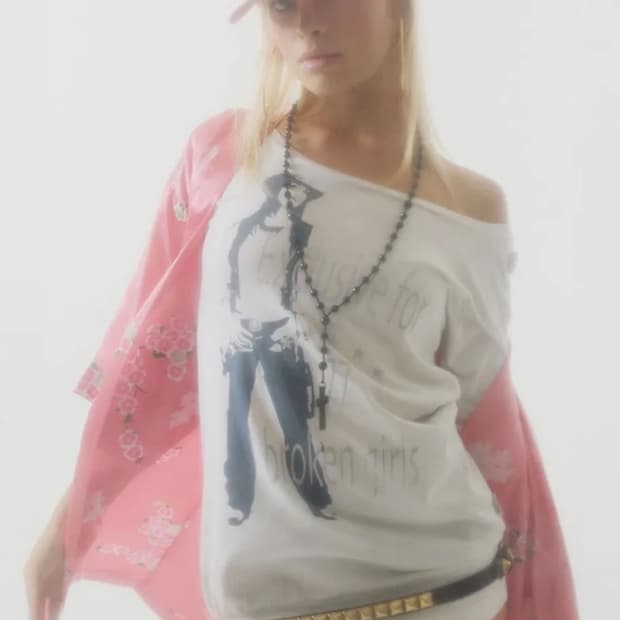 스컬프터 Broken Girls Roll Up Tee Dirty