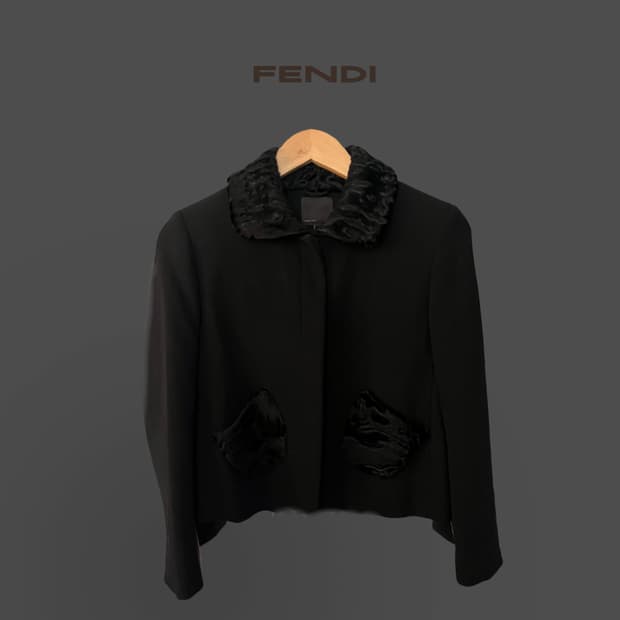 FENDI 빈티지 퍼 디테일 자켓