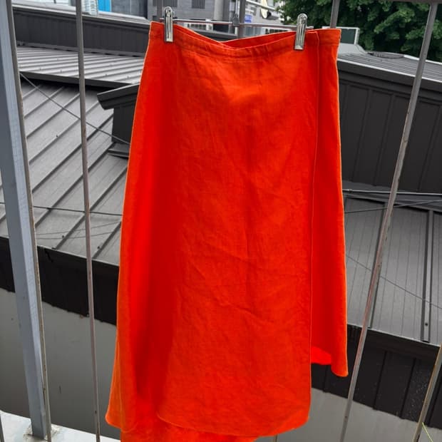 Maxmara Linen Wrap Skirt