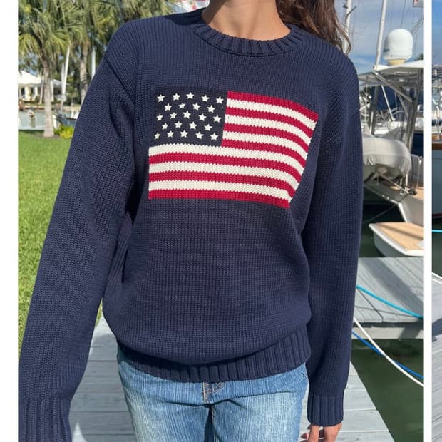 브랜디멜벨 성조기 니트 스웨터