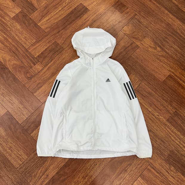 여성용 M 아디다스 오운더런 후드 러닝 윈드브레이커 바람막이 