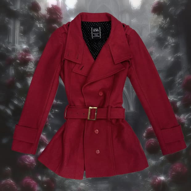 [세실맥비 전성기] 오사키나나의 매혹적인 로즈향수 버건디레드 코트