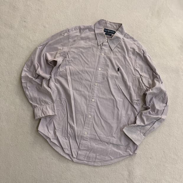 L 폴로랄프로렌 체크 긴팔 셔츠 0616T1