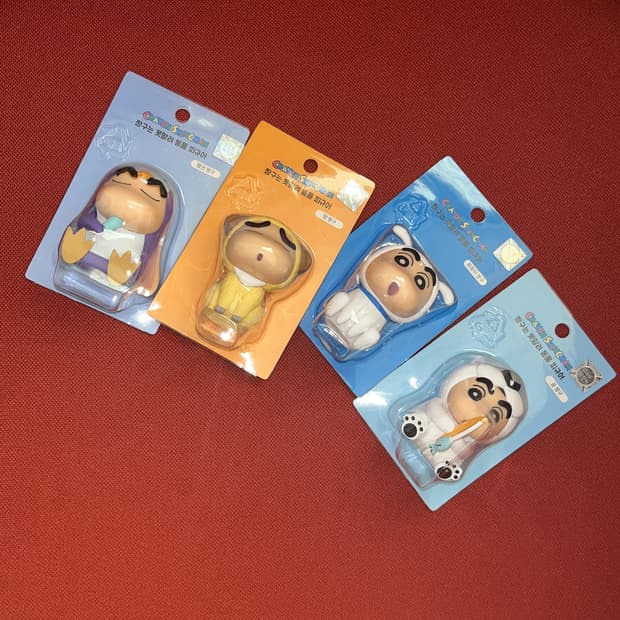 미개봉) 짱구 동물피규어 4종 세트