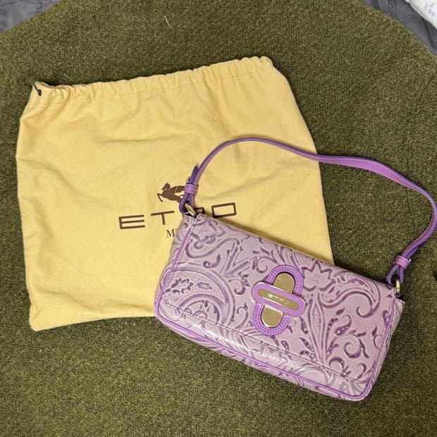 에트로 페이즐리 레더 숄더백