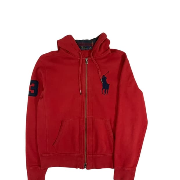 폴로 빅포니 체크 후드집업 (m)