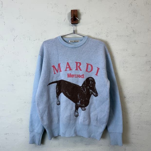 마르디메크르디 캐시미어 혼방 닥스훈트 니트