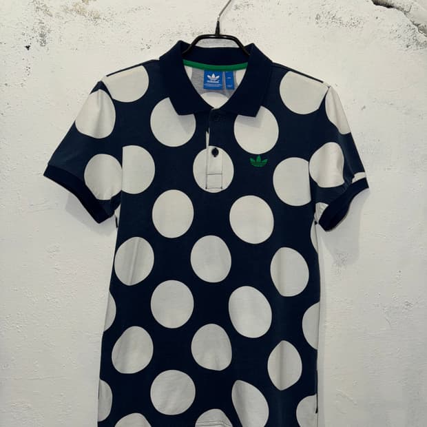 아디다스 네이비 도트 카라반팔티