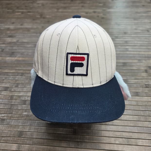 FILA 휠라 빈티지 핀스트라이프 투톤 스냅백