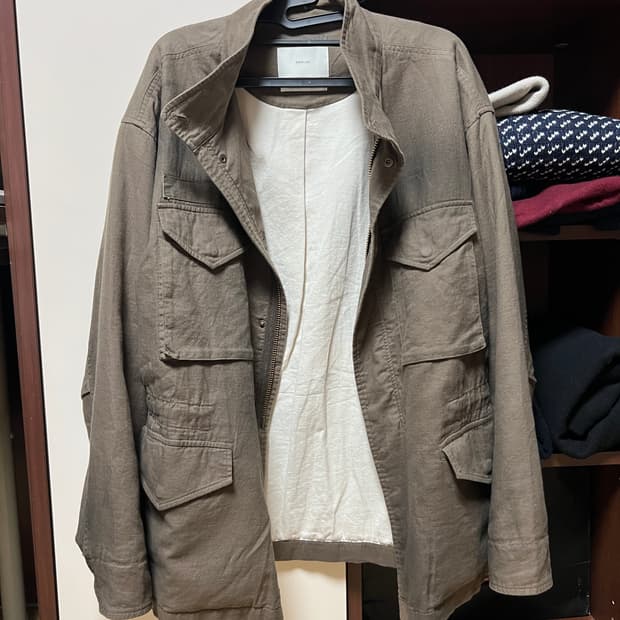 아워셀브스 25FW 빈티지 워시드 밀 자켓 모카 2사이즈 판매