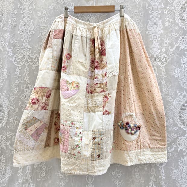 핸드메이드 퀄트 스커트