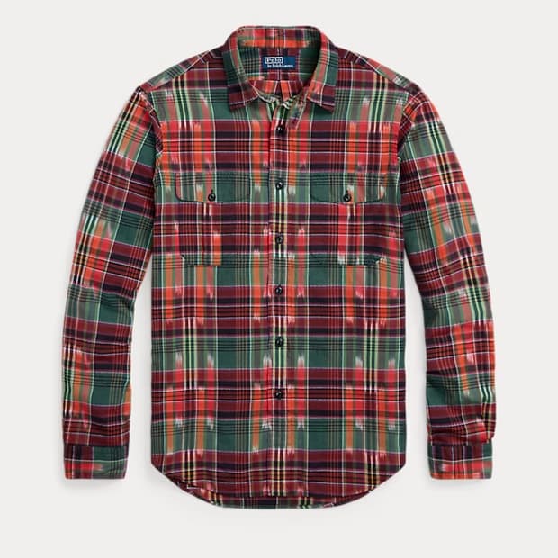 [새상품/M] 폴로 클래식핏 마드라스 셔츠 팝니다.