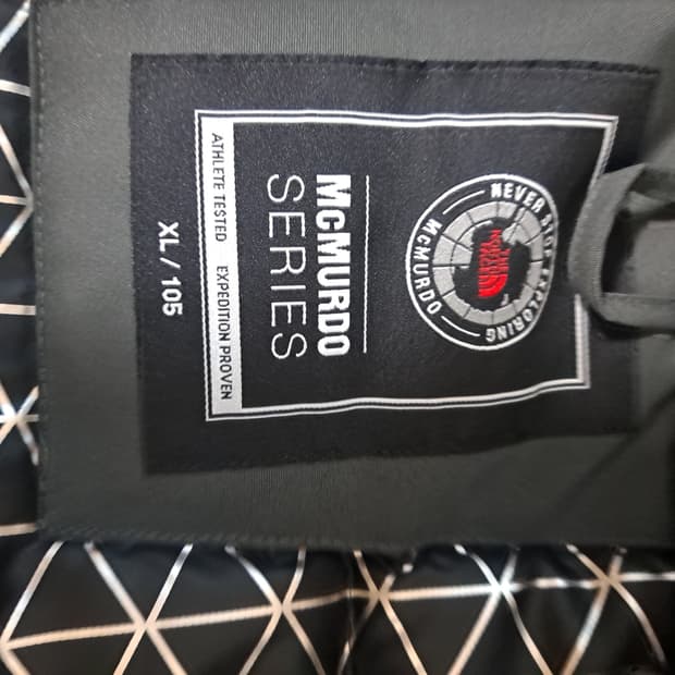 노스페이스 맥머도 패딩 XL 105 다크 그레이
