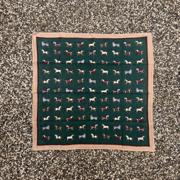 빈티지 말 패턴 반다나 (52x51cm)  