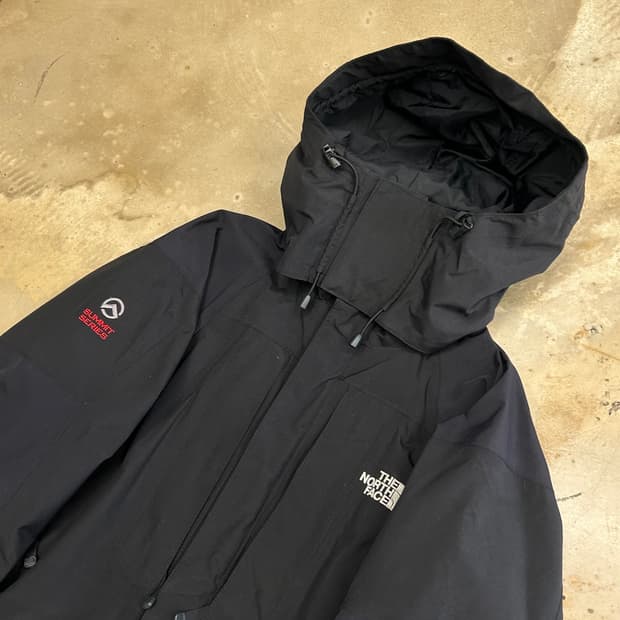 90 노스페이스 써밋 고어텍스 블랙 후드 바람막이