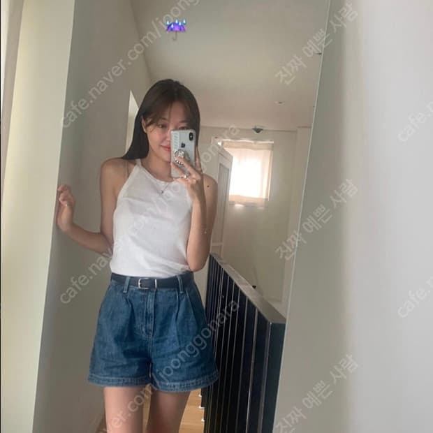타낫 턱 데님 쇼츠 tuck denim shorts small