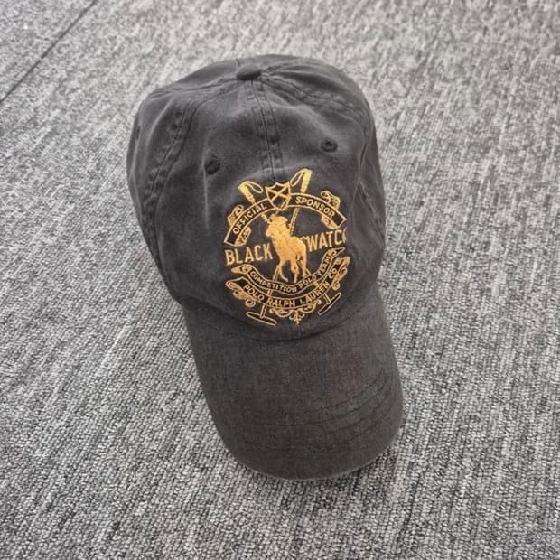 빈티지 폴로 블랙와치 볼캡