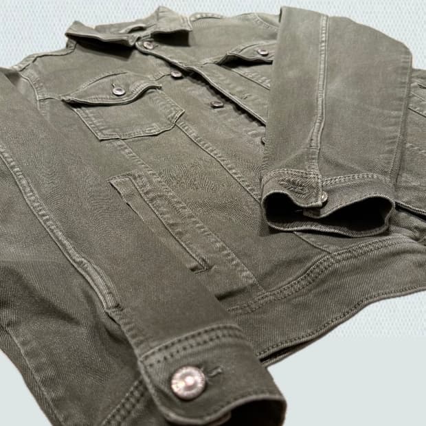 ZARA 카키 데님 자켓