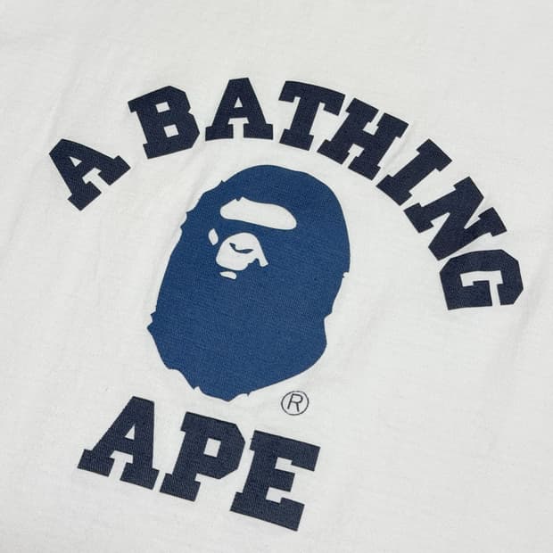 베이프 데님 컬리지 티셔츠 여성 S  반팔티