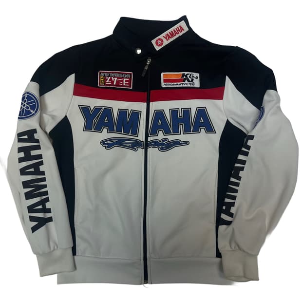 야마하 모터사이클 화이트레이싱집업 L