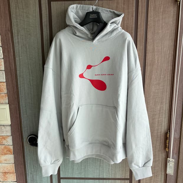 [새상품]산산기어 셀 후드티 라이트그레이