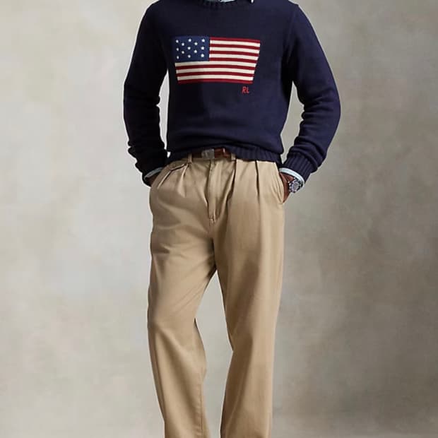 폴로 랄프로렌 성조기 니트 / M 사이즈 / 네이비