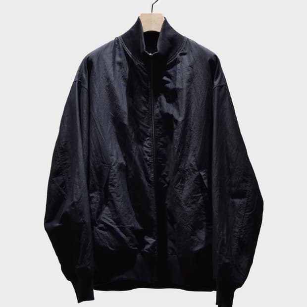 [1] comoli 25ss 코튼실크 리버시블 트랙자켓 블랙