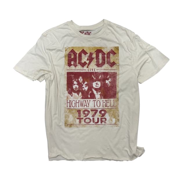 AC/DC 1979TOUR distressed bandtee