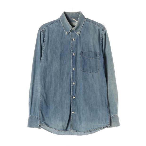 더리줌 워싱 버튼다운 데님 셔츠 S