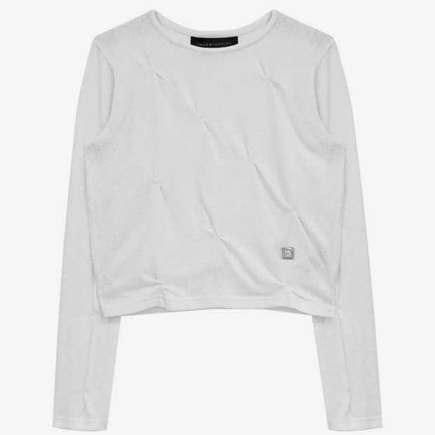 Bar-Tack See-Through Long Sleeve