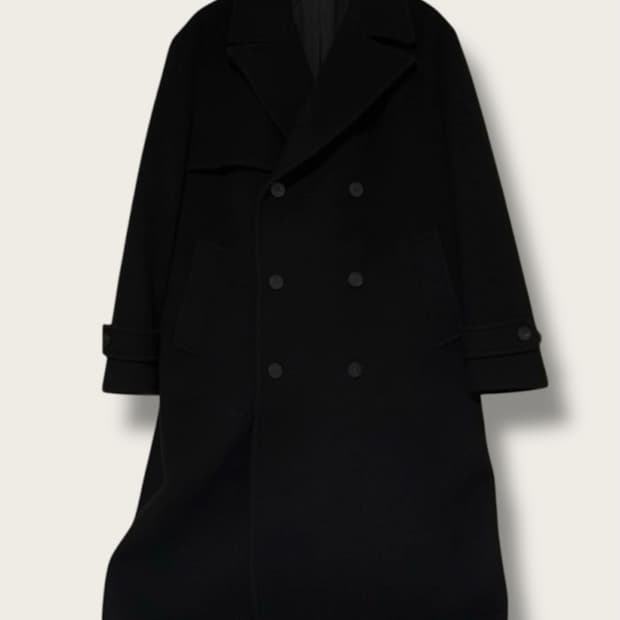 산드로옴므 블랙 더블 코트XL