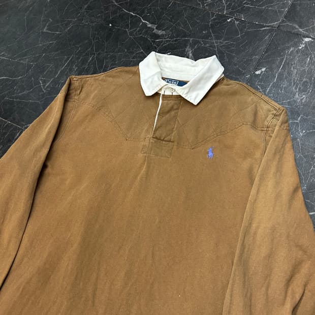 XL 폴로랄프로렌 브라운 럭비티 