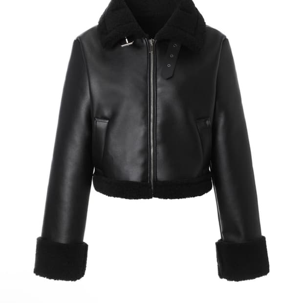 카키포인트 미니 무스탕 블랙