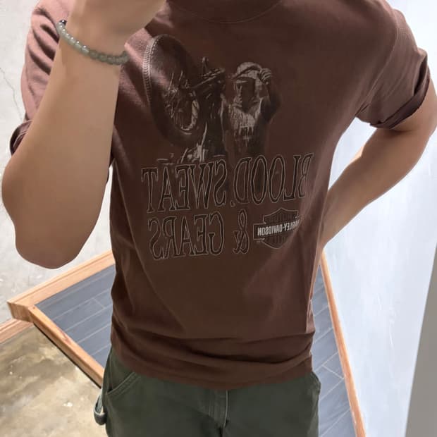 00’s 할리데이비슨 바이크 프린팅 티셔츠