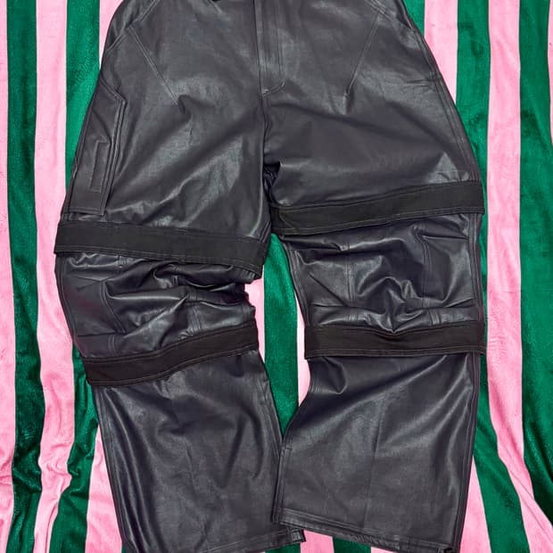 2사이즈 파프롬왓 레이어드 팬츠 블랙